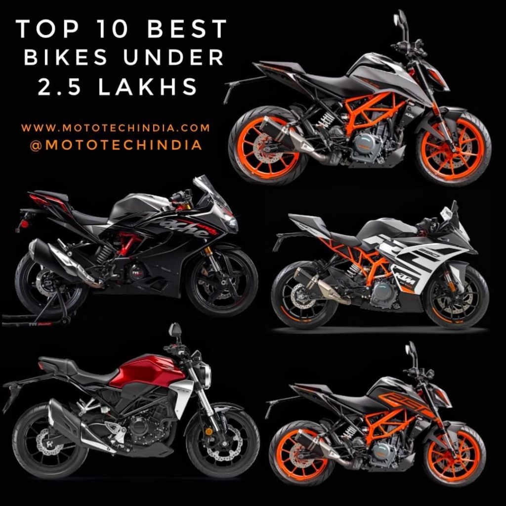 Top 10 Best Bikes Under 2 5 Lakhs In India Comparison Price Specs